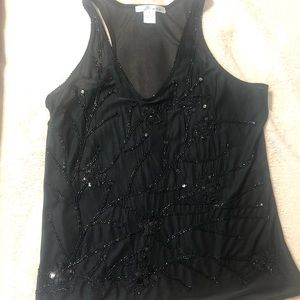 Beaded classic chiffon top